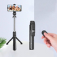 2-in-1 Bluetooth selfie stick and tripod stand with wireless remote for stable shots.