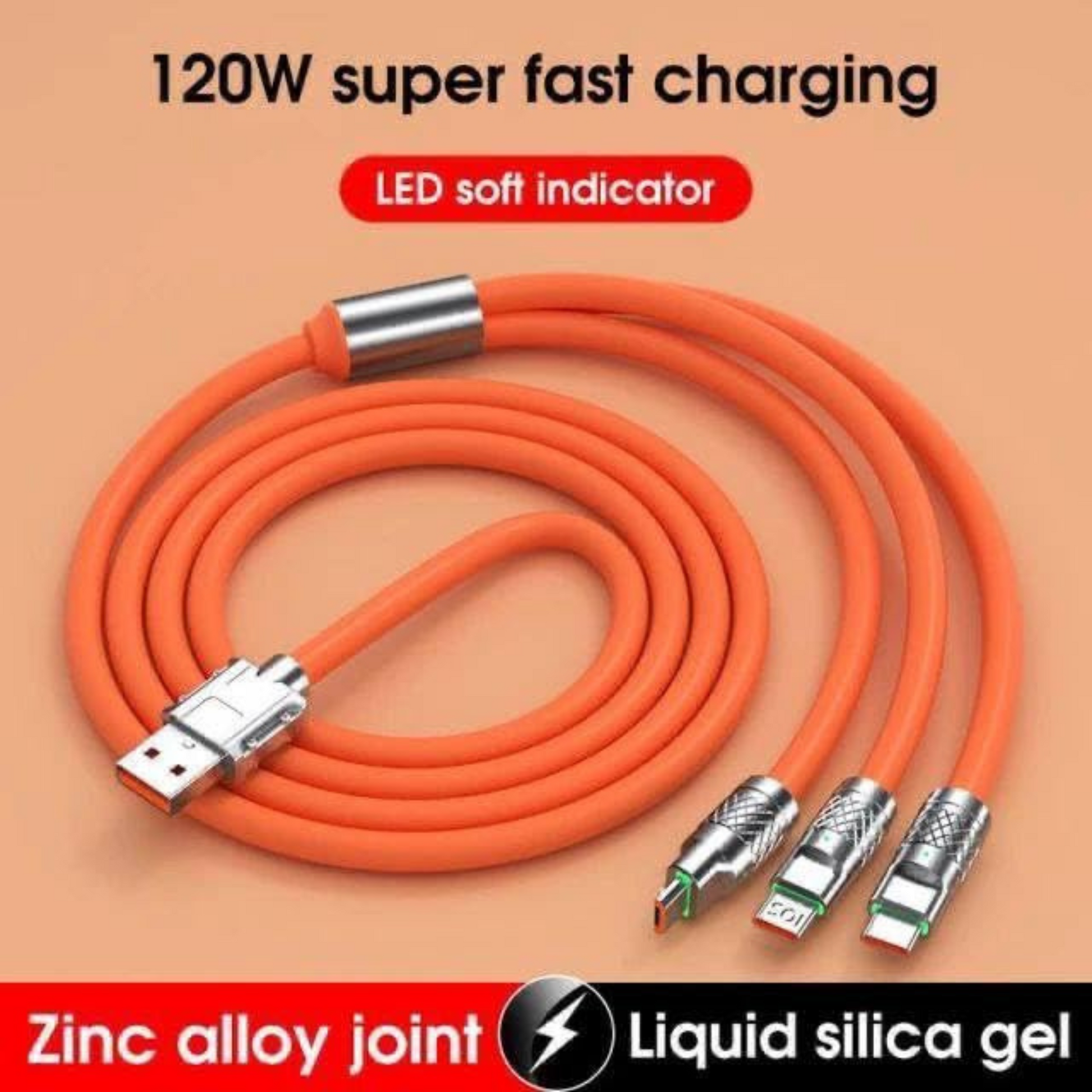 Multi cable supporting 120W fast charging and Super VOOC 3.0.