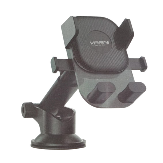 One-touch lock and unlock mobile holder for easy access while driving.